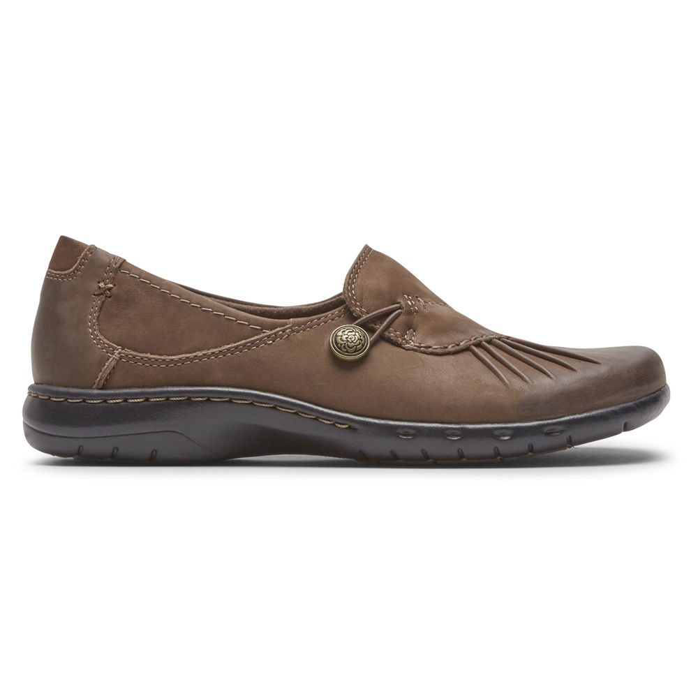 Rockport Womens Cobb Hill Paulette - Slip-On Brown - WSE178256